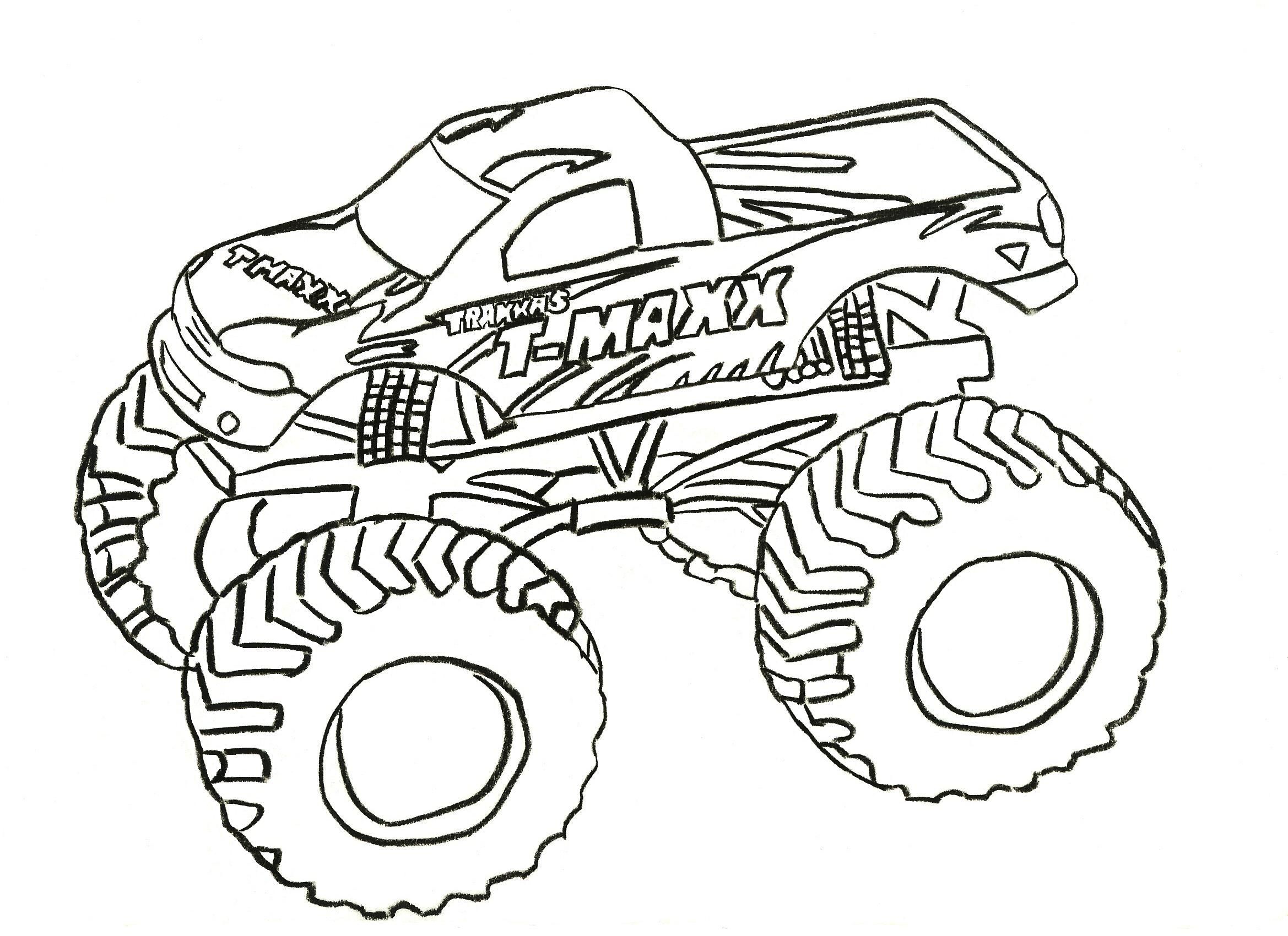 Free Printable Monster Truck Coloring Pages For Kids | Monster truck