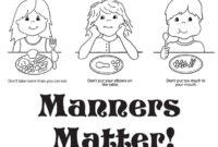 manners coloring page