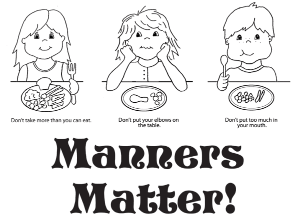 manners coloring page