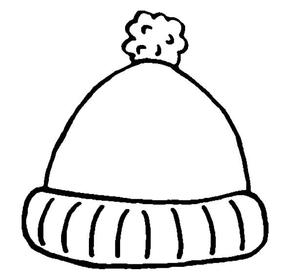 printable winter hat coloring page