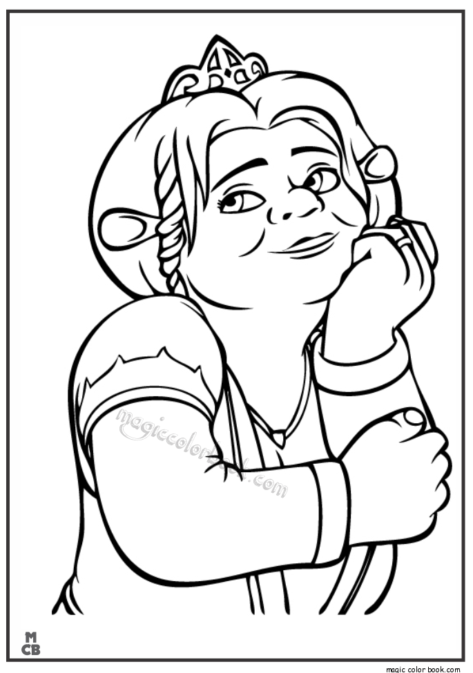 princess fiona coloring page