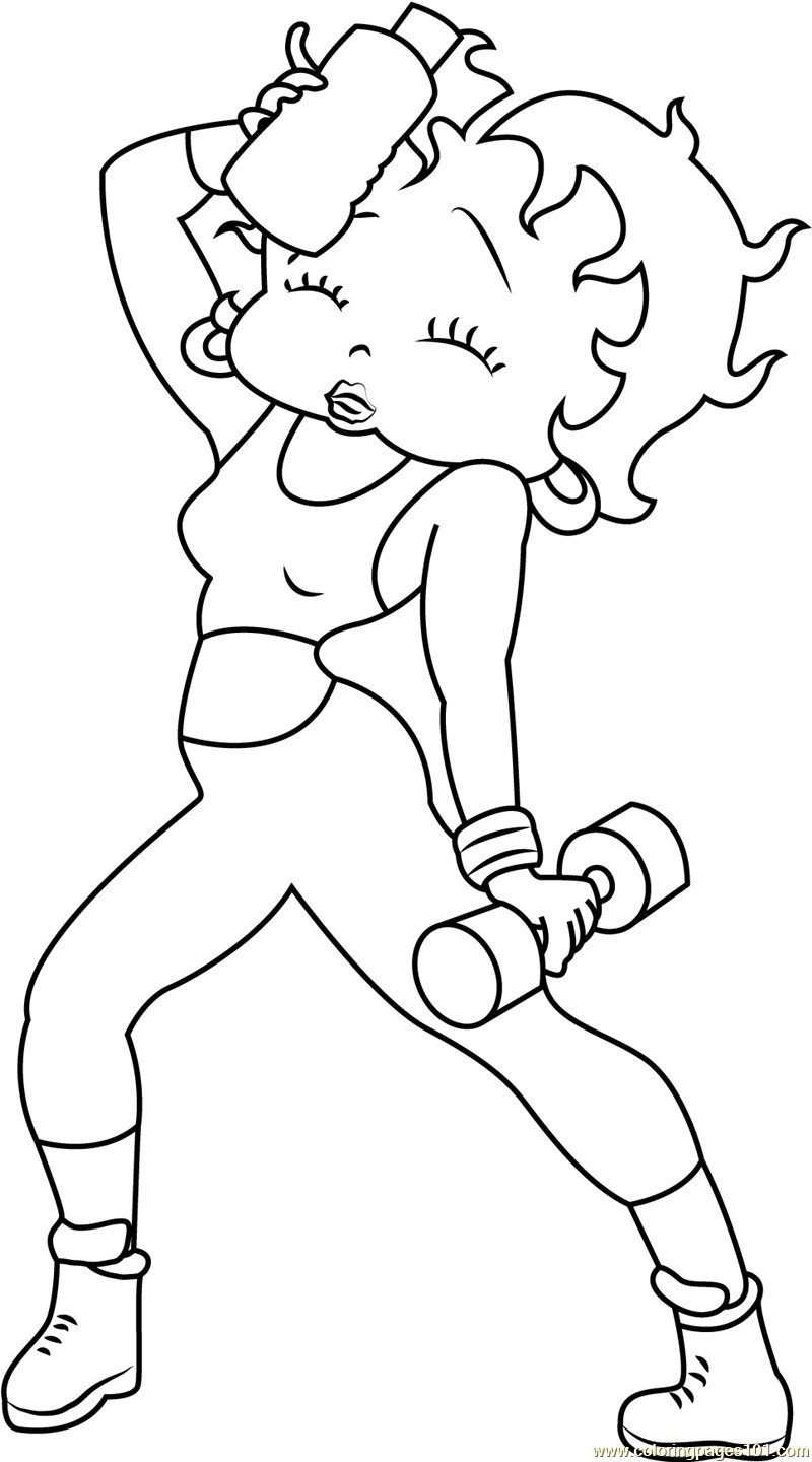 fitness coloring pages