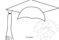 graduation hat coloring page