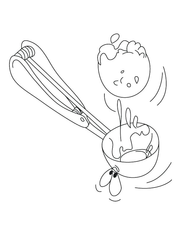 ice cream scoop coloring page