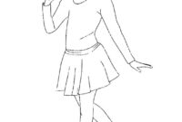 jazz dance coloring page