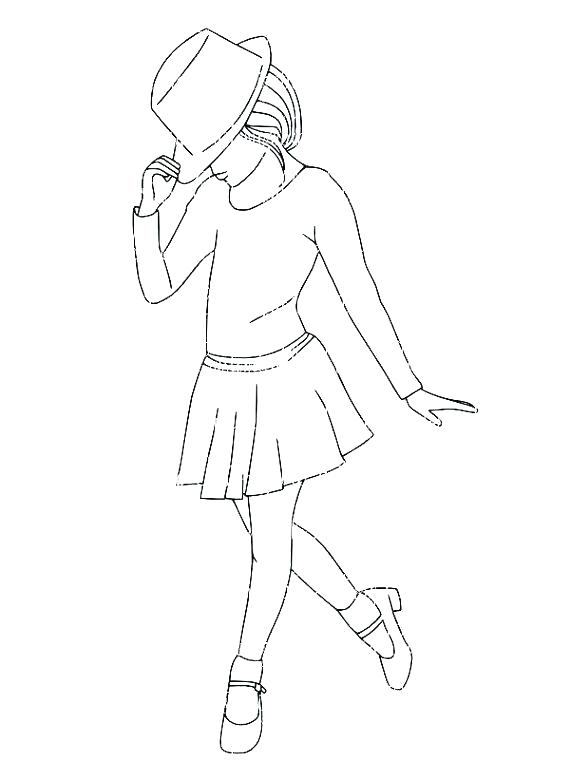 jazz dance coloring page