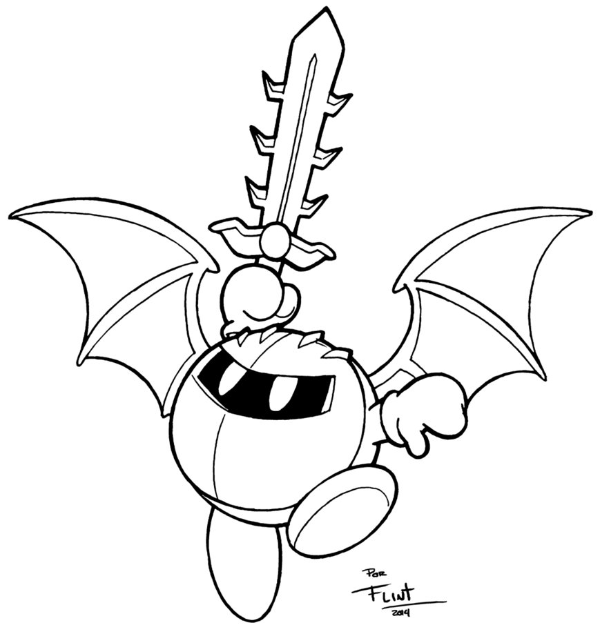 meta knight coloring pages