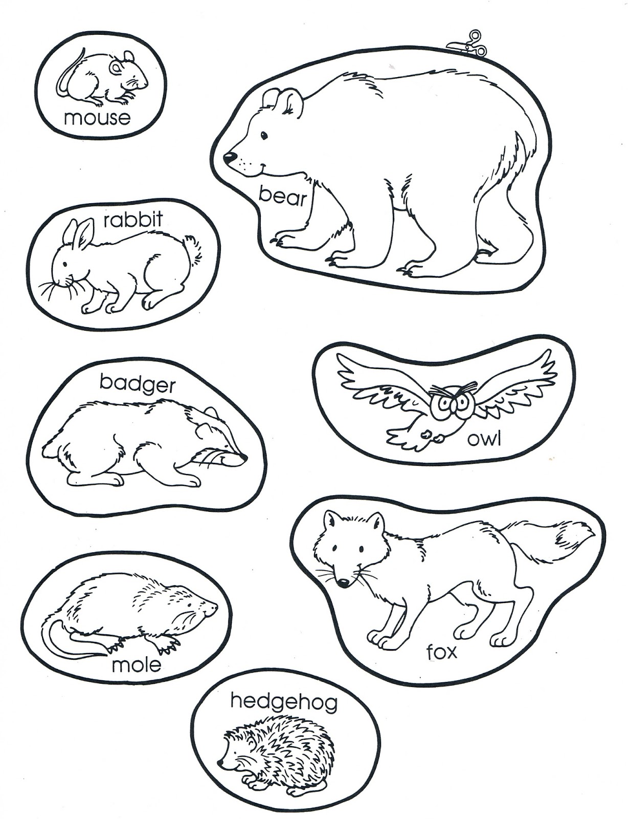 the mitten coloring pages