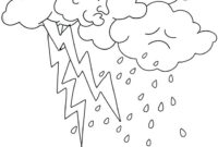 rain cloud coloring page