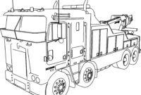 semi trucks coloring pages