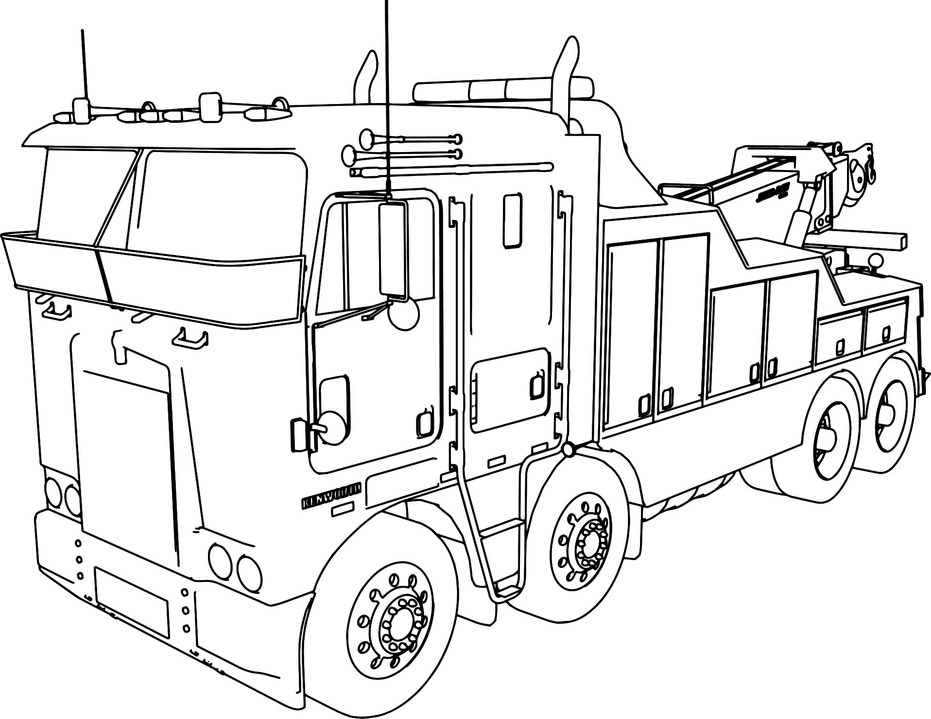 semi trucks coloring pages