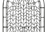 simple stained glass coloring pages