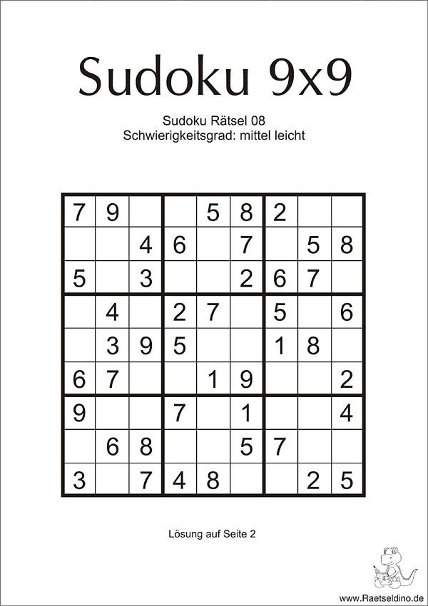 sudoku drucken kostenlos pdf