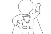 super hero cape coloring page