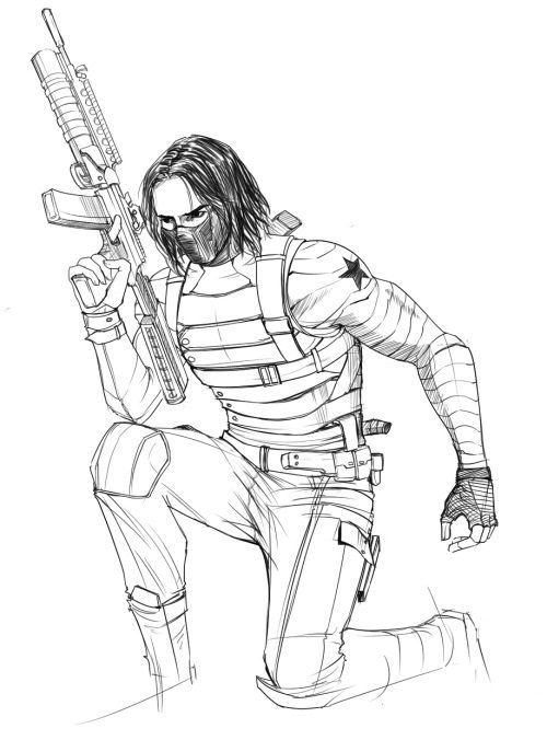 bucky barnes coloring pages