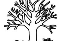 winter tree coloring page