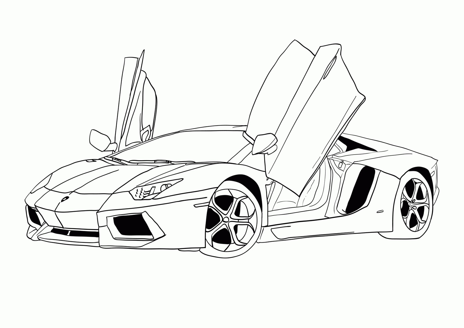 Ausmalbilder Lamborghini - Drucken Sie für Kinder