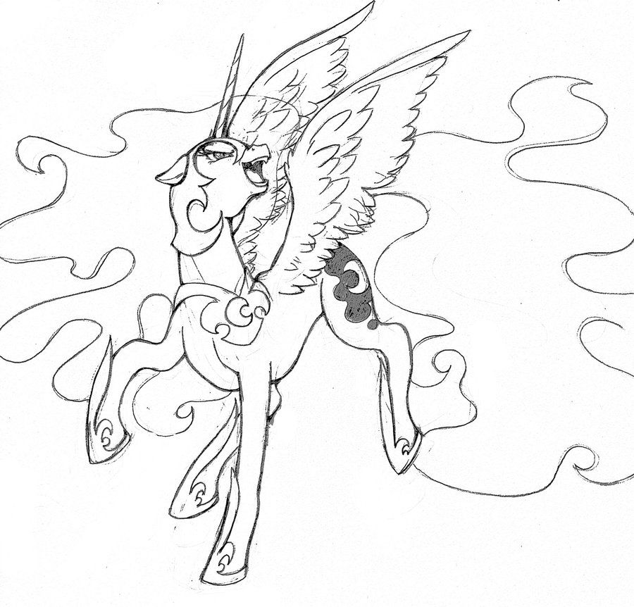 nightmare moon my little pony coloring pages