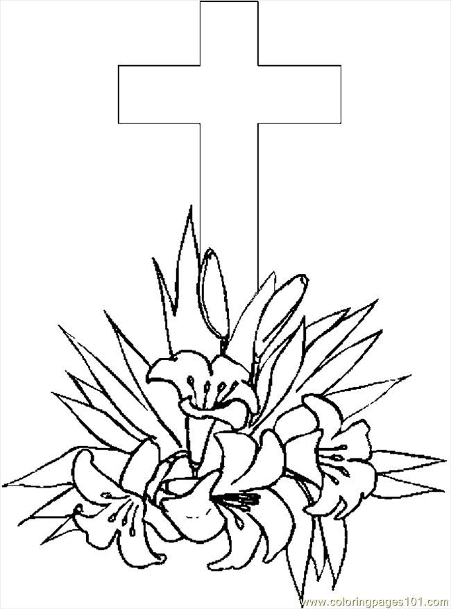 7 Pics Of Cute Cross Easter Coloring Pages - Easter Cross Coloring