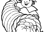 thanksgiving coloring pages cornucopia