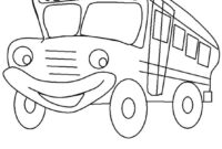 wheels on the bus coloring pages