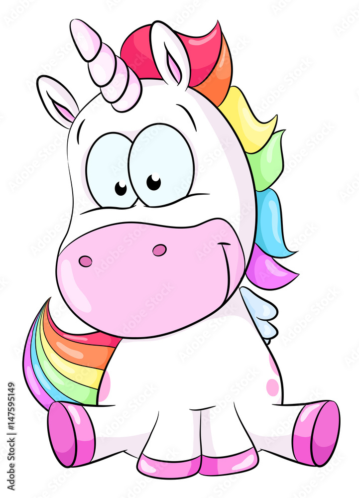 Niedliches Einhorn Vektor Illustration Stock Vector | Adobe Stock