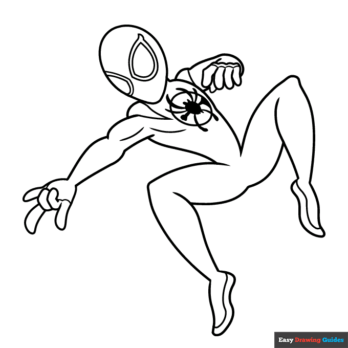 miles morales spiderman coloring pages