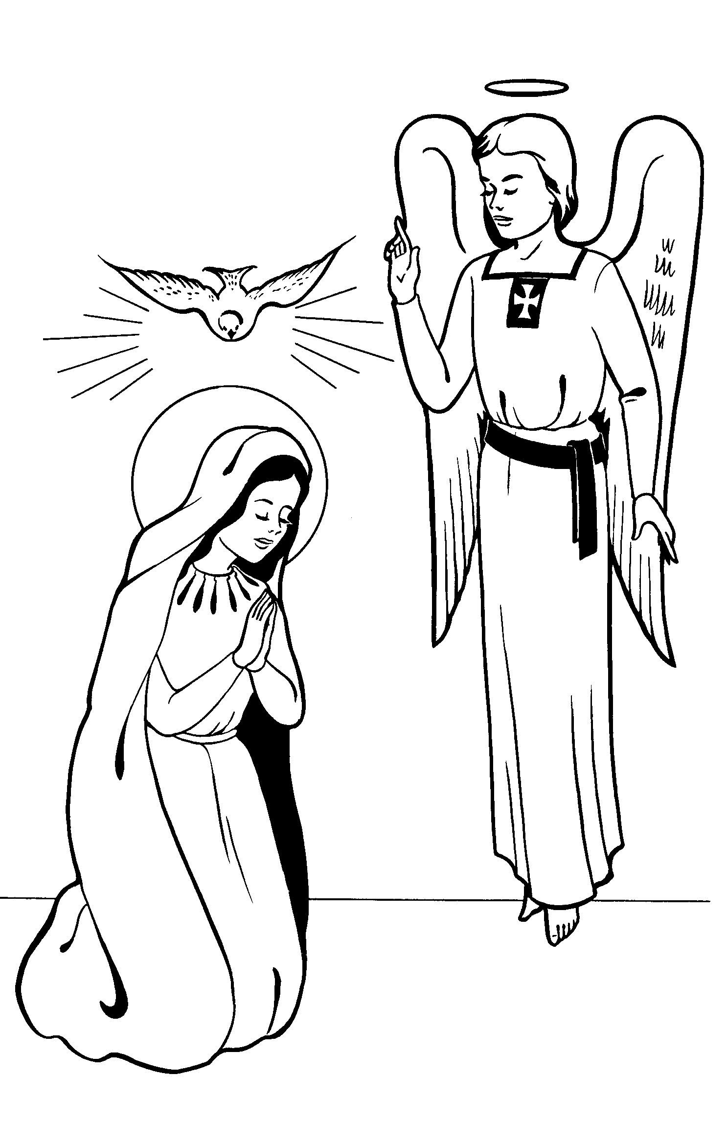 mother mary coloring page