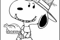 snoopy thanksgiving coloring pages