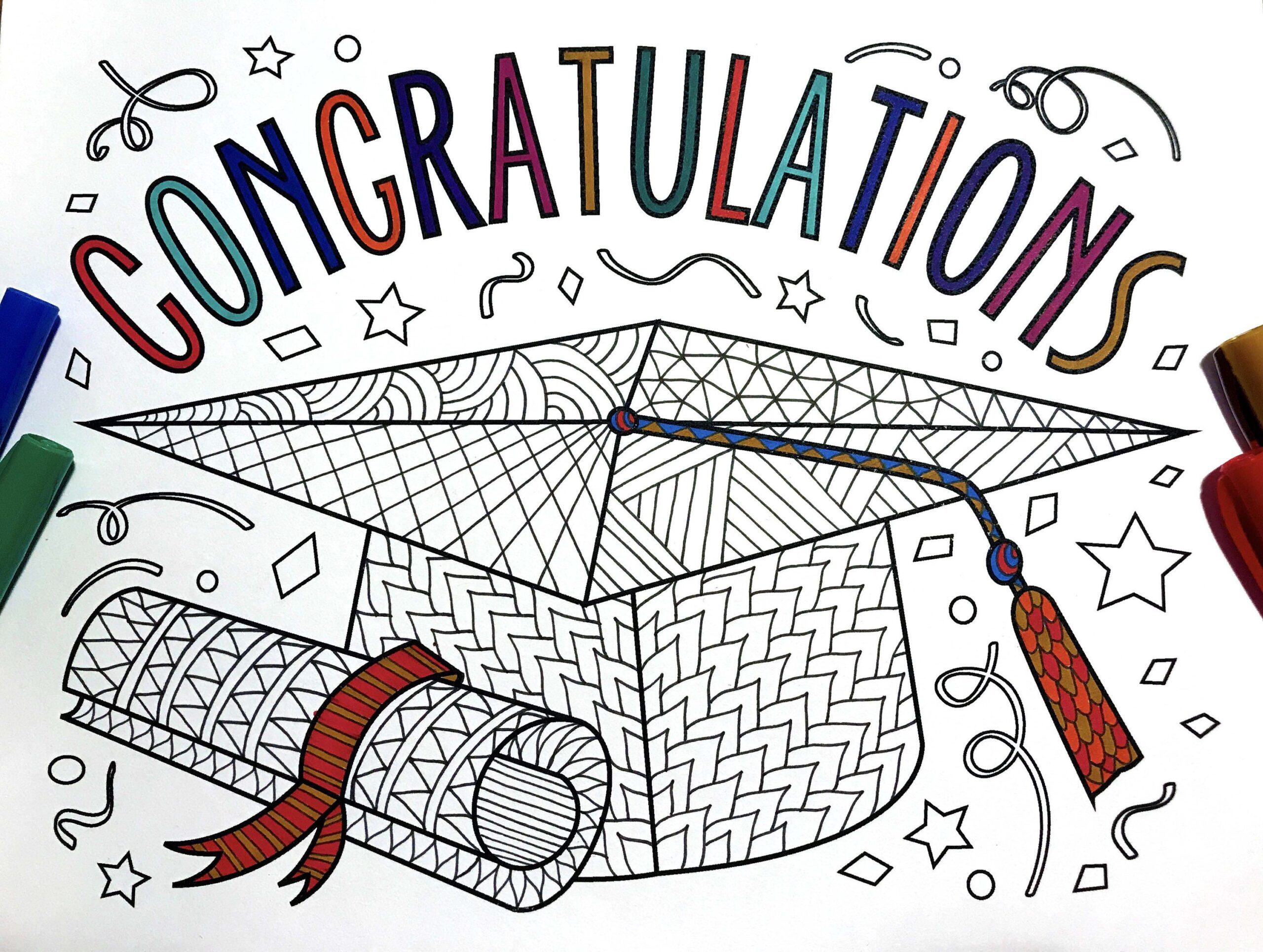 printable congratulations coloring pages