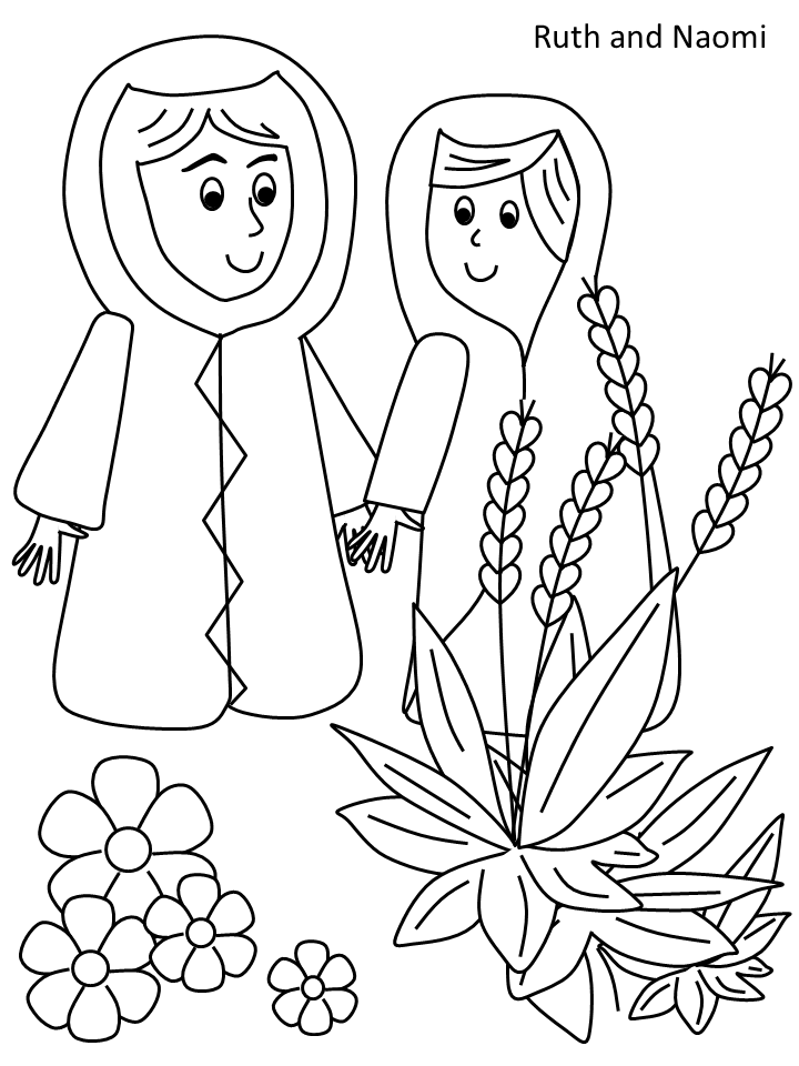 naomi and ruth coloring page