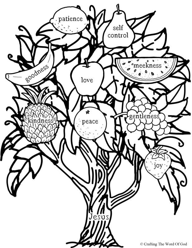 printable fruit of the spirit coloring pages