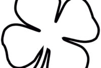 4 leaf clover coloring page free