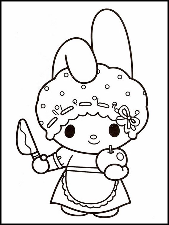 my melody coloring pages printable