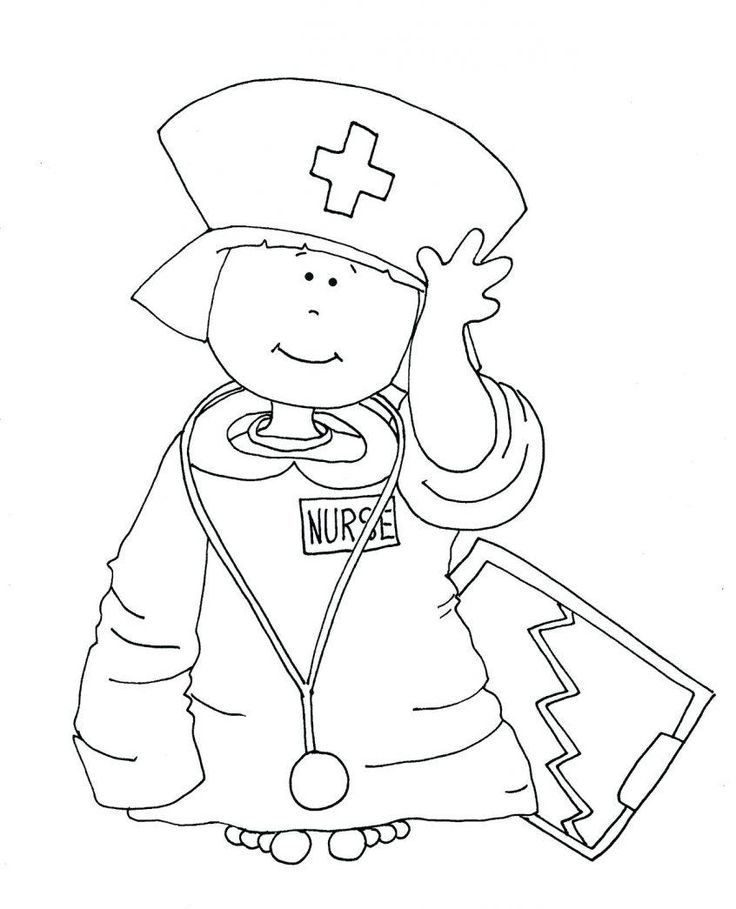 funny nurse coloring pages