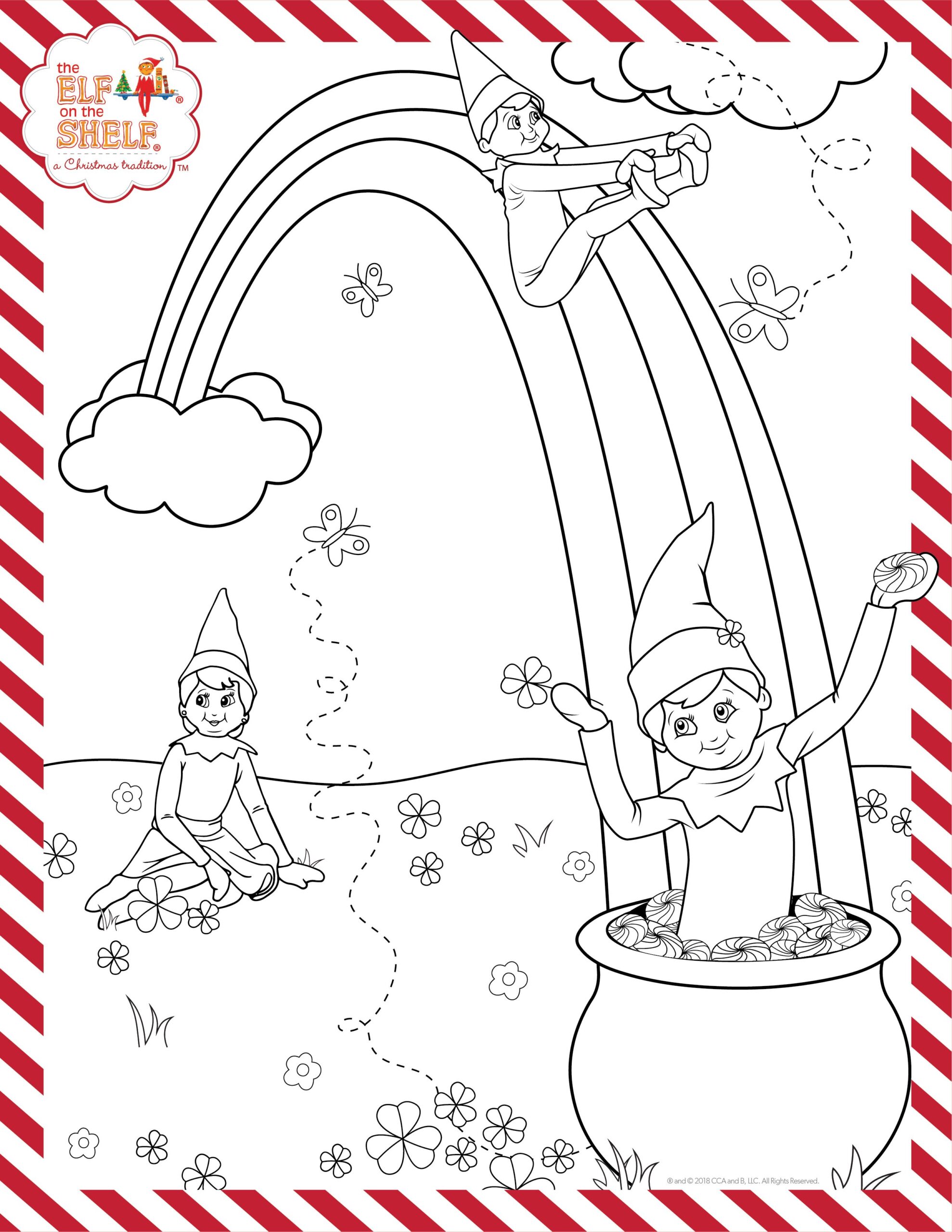 elf on the shelf pets coloring pages