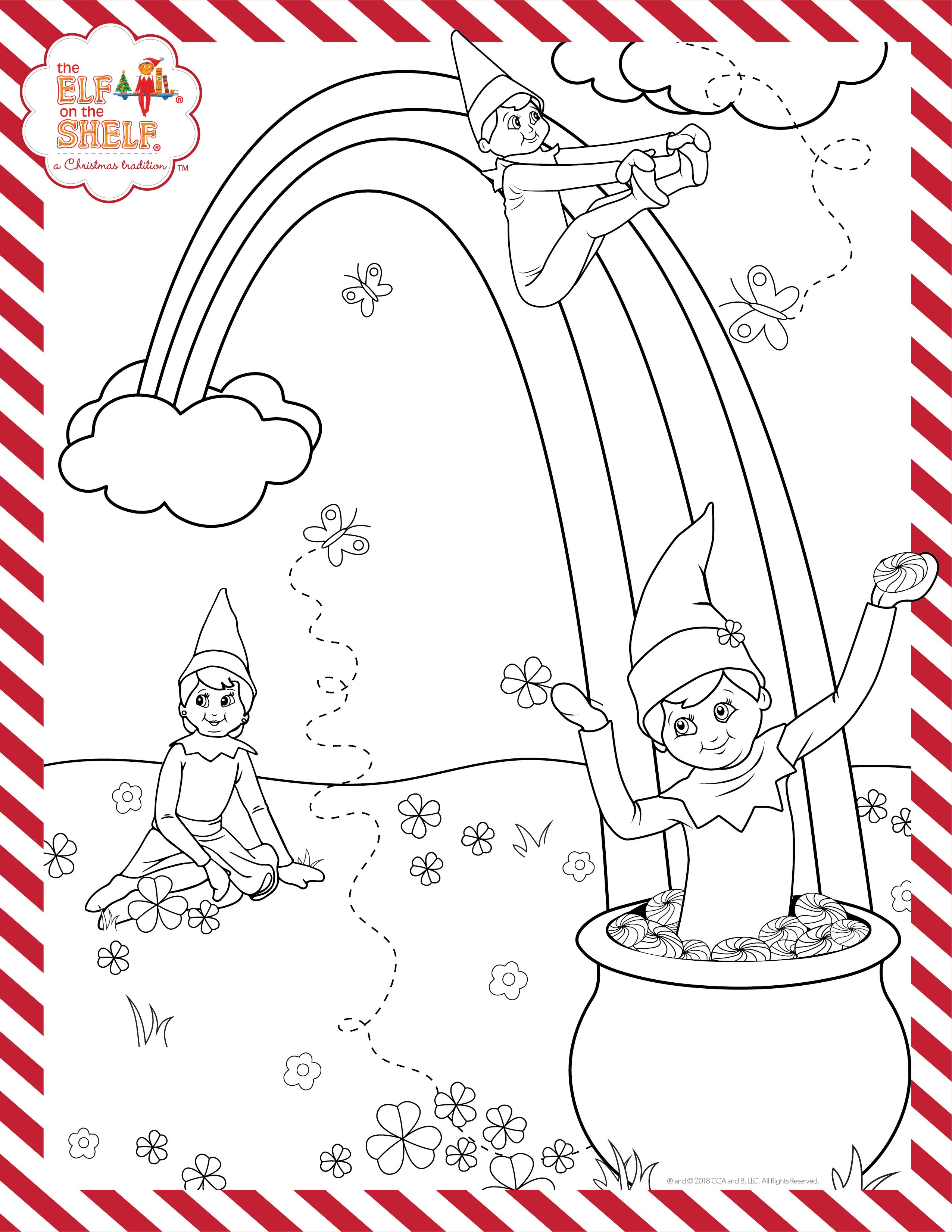 Elf On The Shelf Pets Coloring Pages - galeradeipuusa