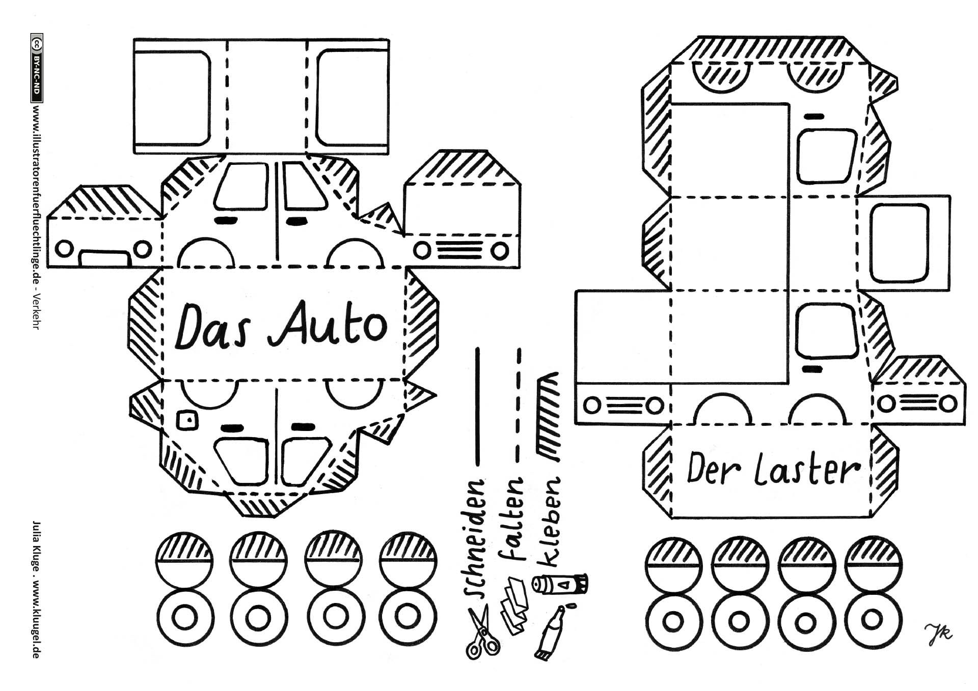 bastelvorlagen autos