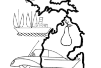 michigan coloring page