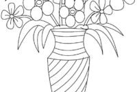 flowers in a vase coloring pages