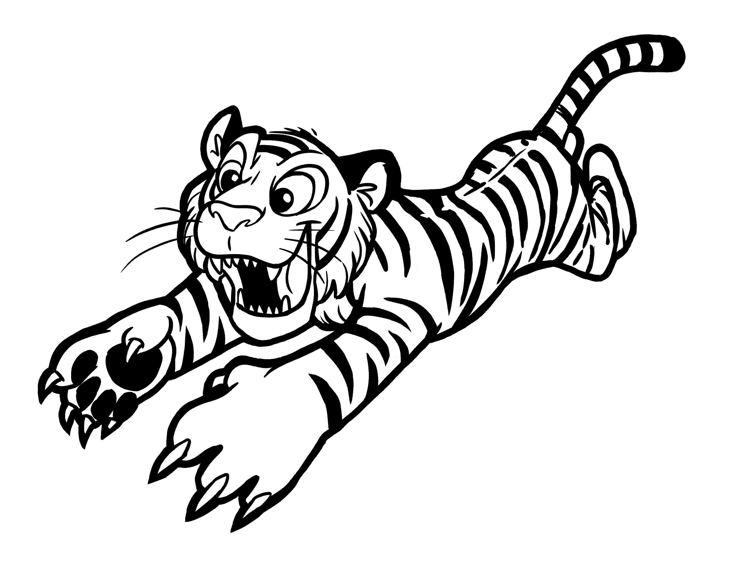 tiger face coloring page