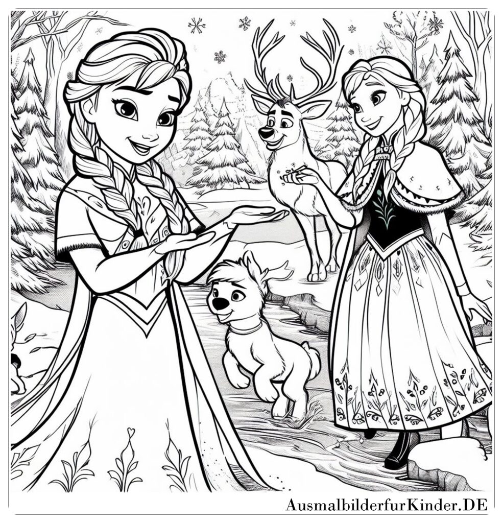 Ausmalbilder Anna und Elsa 002 by ausmalbilderfurkinder