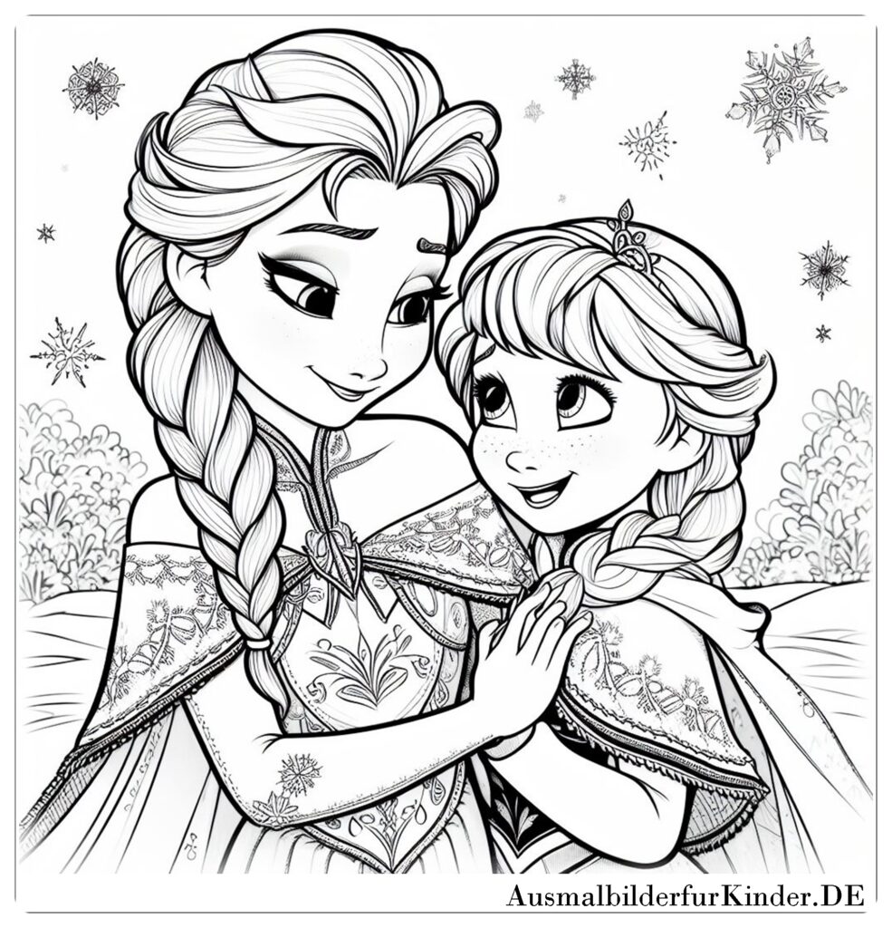 Ausmalbilder Anna und Elsa 004 by ausmalbilderfurkinder