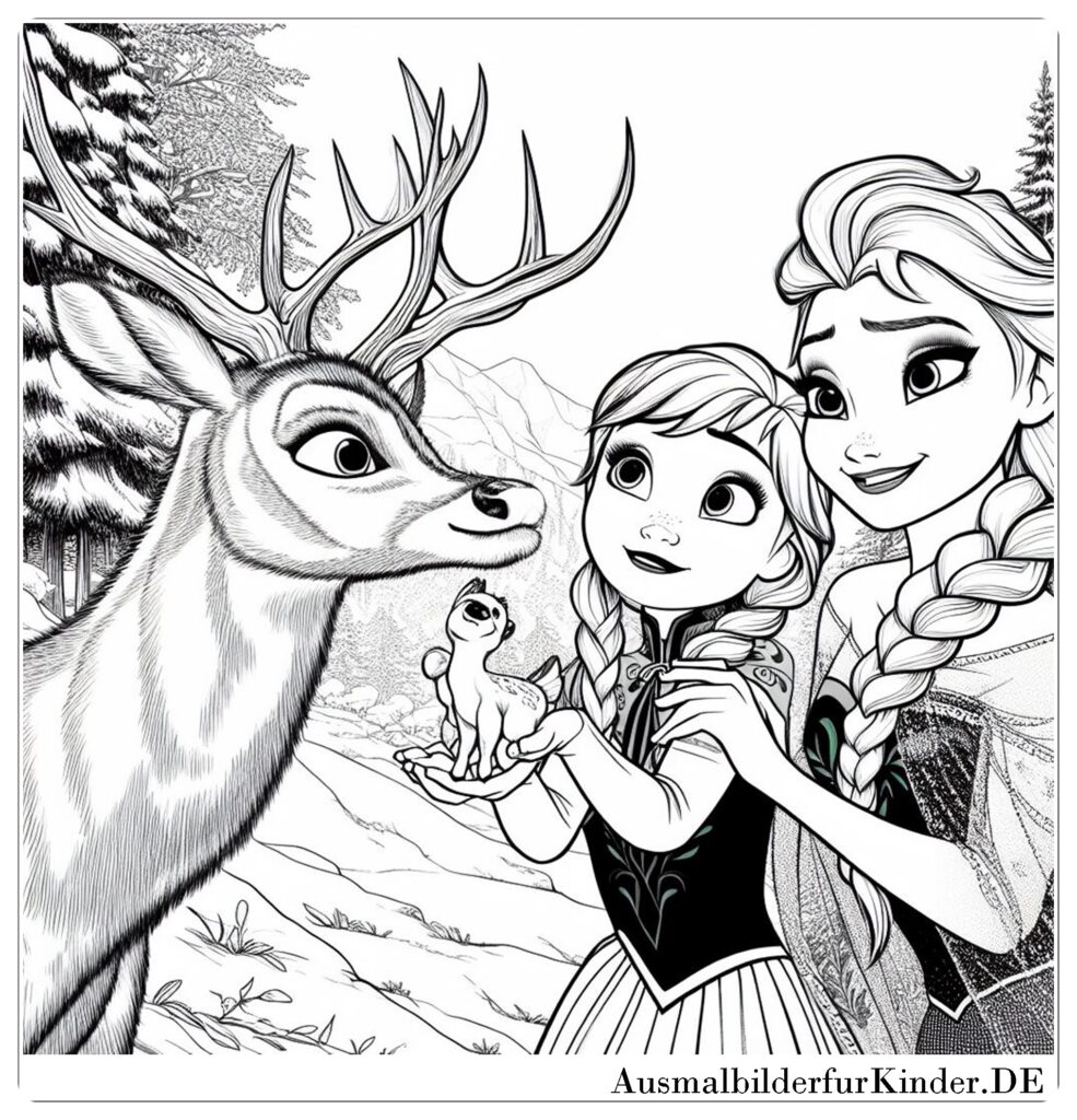 Ausmalbilder Anna und Elsa 007 by ausmalbilderfurkinder