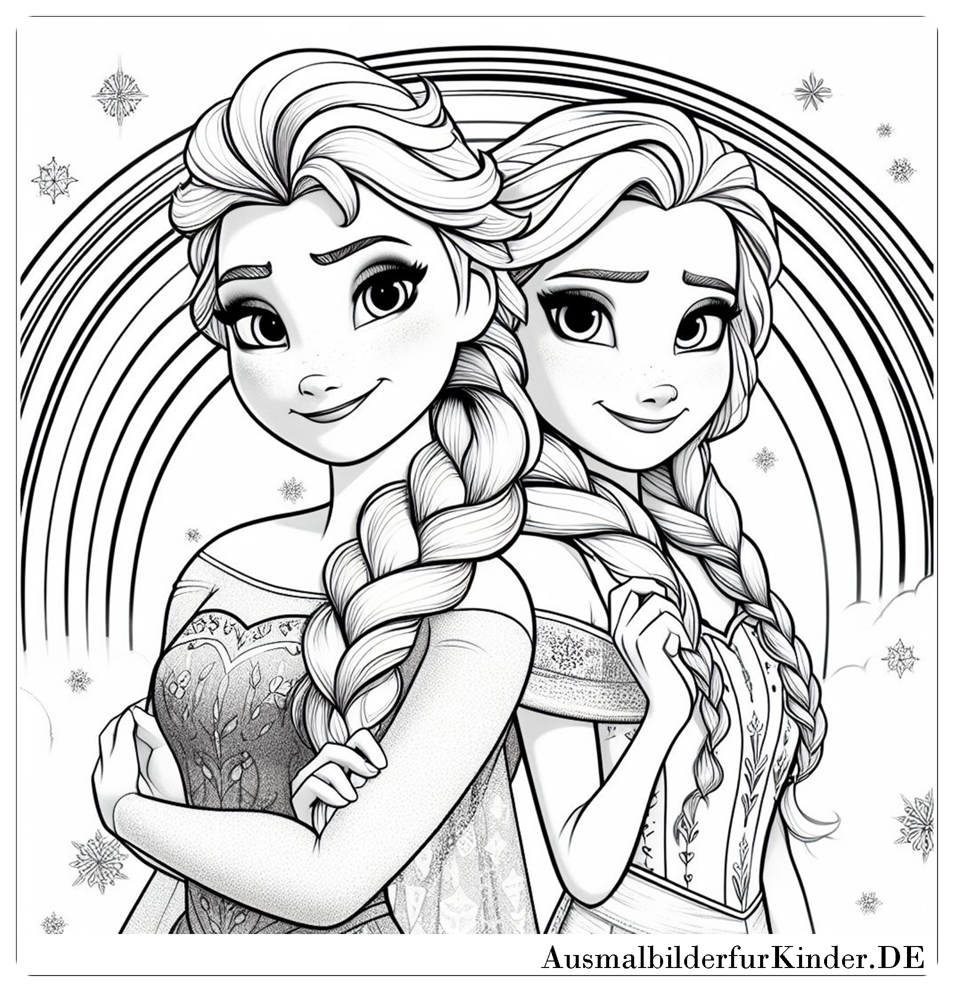 Entdecken Sie die schönsten Ausmalbilder Anna und Elsa 