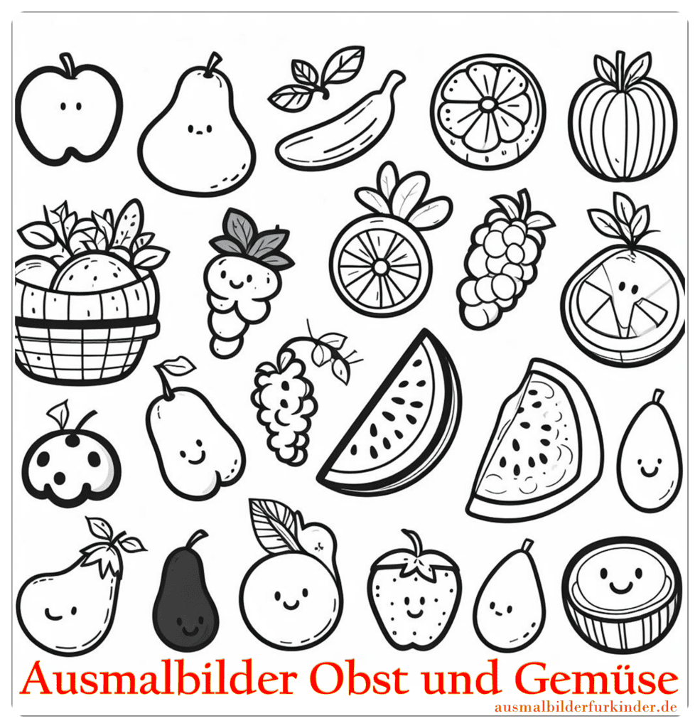 Ausmalbilder Obst und Gemüse 05 by ausmalbilderfurkinder.de