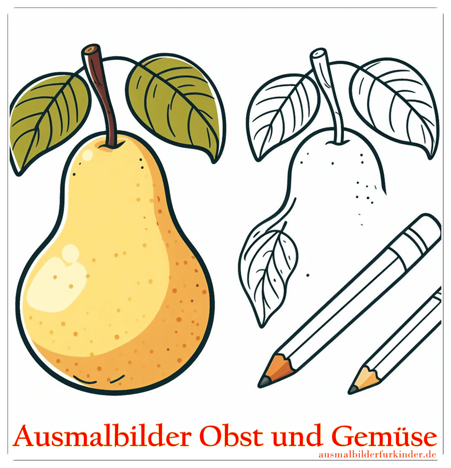 Ausmalbilder Obst und Gemüse - Spaßiges Lernen für Kinder 