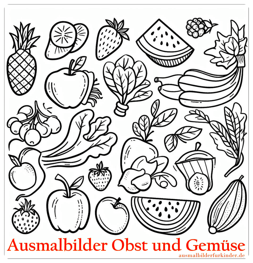 Ausmalbilder Obst und Gemüse 10 by ausmalbilderfurkinder.de