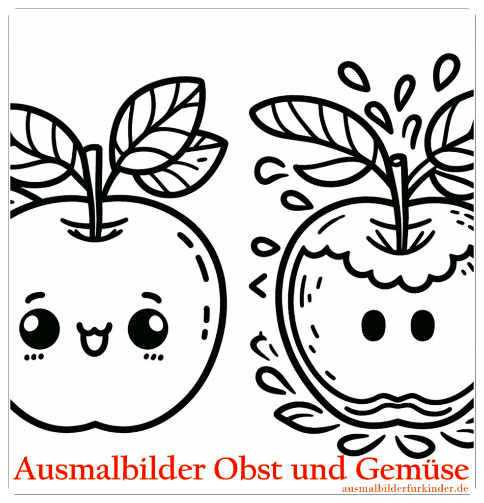 Apfel Ausmalbilder Obst und Gemüse 18 by ausmalbilderfurkinder.de