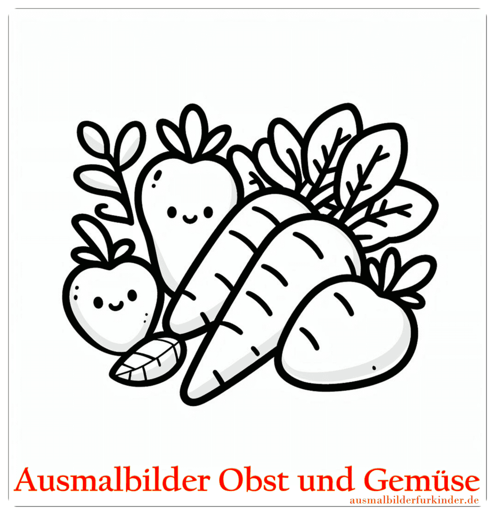 Karotten Ausmalbilder Obst und Gemüse 22 by ausmalbilderfurkinder.de